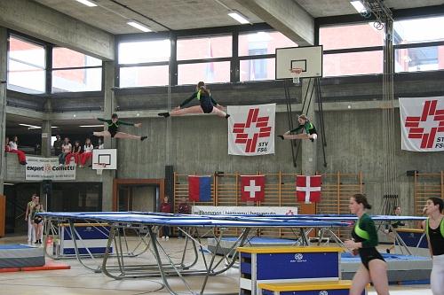 Trampolinriege des STV Möriken-Wildegg an der CH-Vereinsmeisterschaft Jugend / Schweizermeisterschaft im Vereinsturnen Jugend