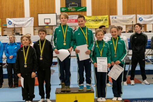 Trampolin Wettkampf Schloss Cup 2022 in der Mehrfachturnhalle Hellmatt in Wildegg