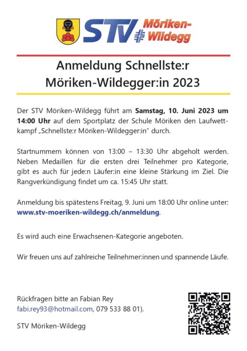 Anmeldung Schnellste:r Möriken-Wildegger:in 2023
