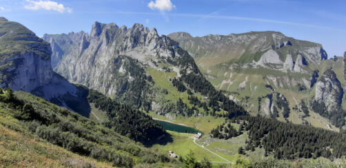 Bergturnfahrt des STV Möriken-Wildegg vom Hohen Kasten im Alpsteingebiet zum Berggasthaus Bollewees am Fälensee